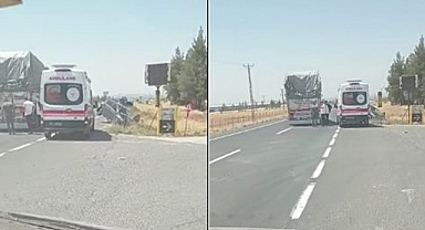 Suruç yolunda kaza! Tır ve otomobil çarpıştı