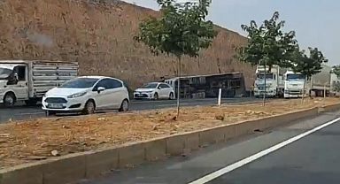 Diyarbakır yolunda kaza! Sürücü yaralandı 