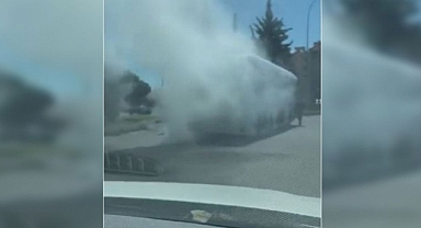 Şehiriçi otobüste yangın!