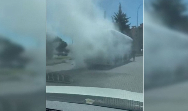 Şehiriçi otobüste yangın!