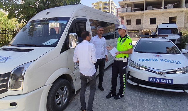 Trafiğe çıkan okul servisleri denetlendi