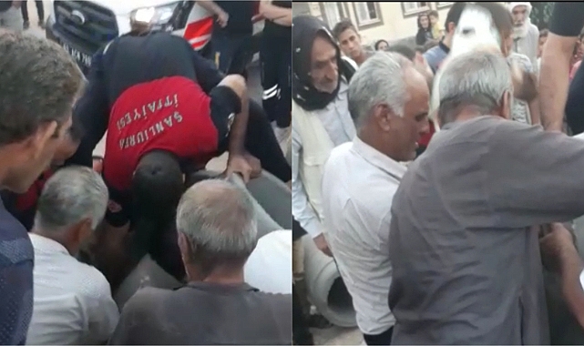 Urfa'da boruya sıkışan çocuk için seferberlik ilan edildi