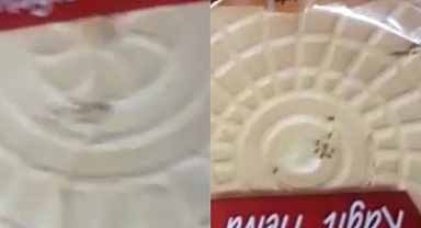 Urfa'da zincir markette mide bulandıran görüntü 