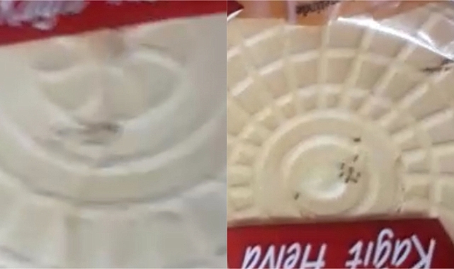 Urfa'da zincir markette mide bulandıran görüntü