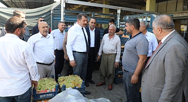 Vali Ayhan, Hal Pazarı esnafını ziyaret etti