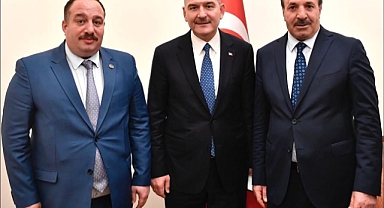 Başkan Ekinci ve Milletvekili Özcan’dan Bakan Soylu’ya ziyaret