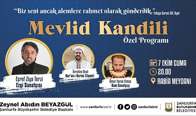 Büyükşehir’den Mevlid Kandili özel programı