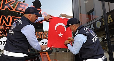 Karaköprü sokakları bayraklarla donatıldı
