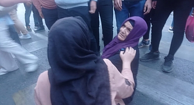 Özel halk otobüsü yaşlı kadına çarptı 