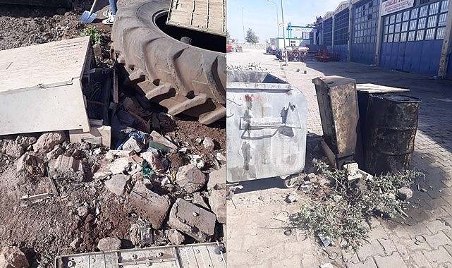 Sanayi sitesinde yer alan elektrik panoları tahrip oldu