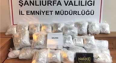 Şanlıurfa'da dev operasyon! 20 kg Skunk ele geçirildi