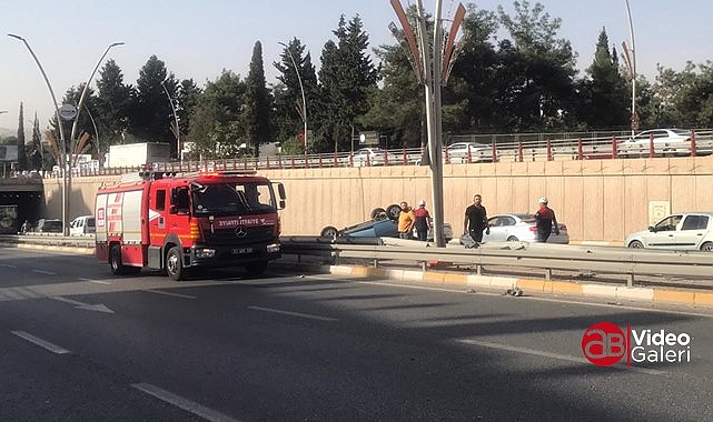 Şanlıurfa'da takla atan araçta bulunan iki kişi yaralandı