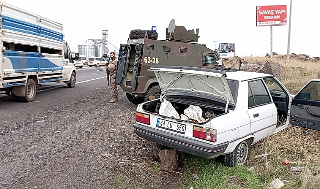 Hilvan'da durdurulmak istenen araç kaçtı!