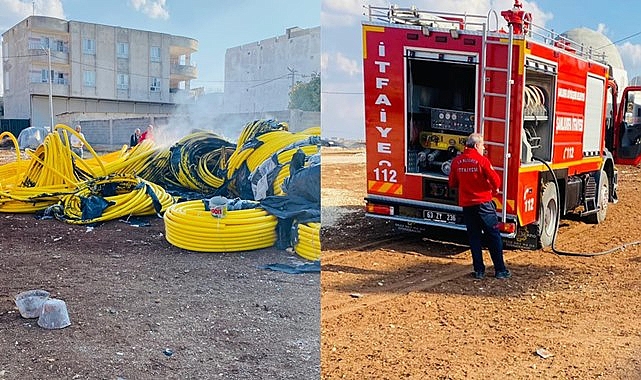 Hilvan'da yangın! İtfaiye mücadele etti