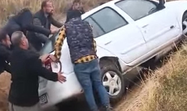 Şanlıurfa'da kontrolden çıkan araç kanala uçtu