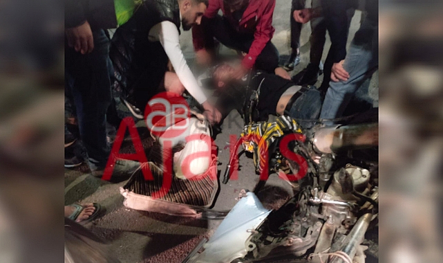 Urfa'da feci kaza! Motosiklet ile otomobil çarpıştı