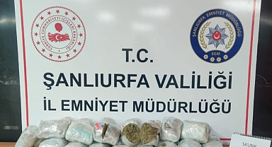 Urfa’da paketler halinde uyuşturucu madde ele geçirildi