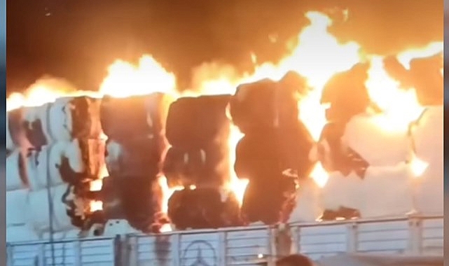 Urfa'dan yola çıkan tır Antep'te yandı