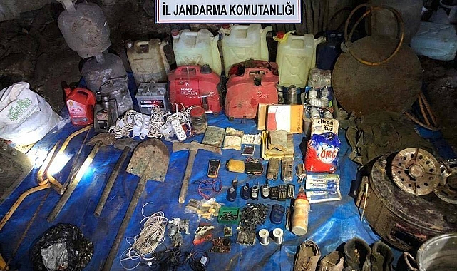 EYP düzeneği ve çok miktarda yaşam malzemesi ele geçirildi