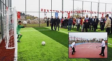 Hilvan’da semt sahası ve tenis kortu açılışı yapıldı