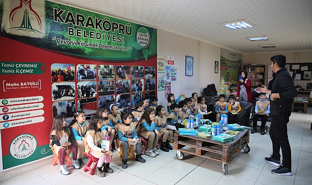 Karaköprü'de çocuklara çevre bilinci dersi verildi