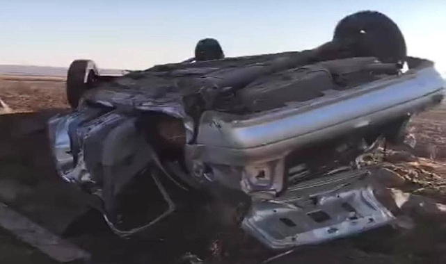 Siverek’te kontrolden çıkan araç takla attı! Yaralılar var