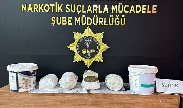 Urfa'da boya kutularına gizlenmiş halde uyuşturucu madde ele geçirildi