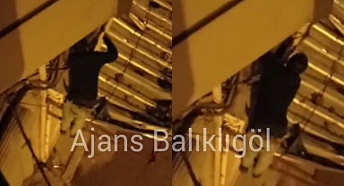 Urfa'da kablo hırsızı kameraya yakalandı