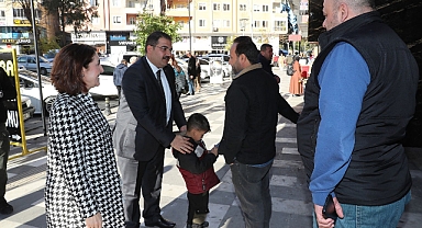 Başkan Canpolat ile vekil Açanal’dan esnaf gezisi