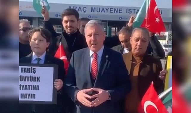 Gelecek Partisi Genel Başkan Yardımcısı araç muayene ücretlerini protesto etti