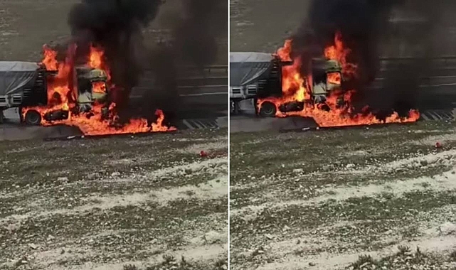 Şanlıurfa'da bir tır alev topuna döndü