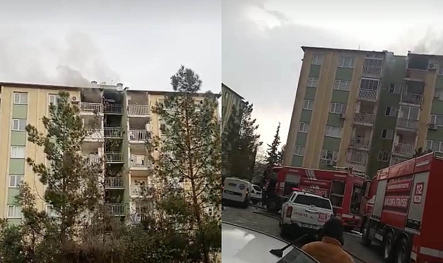 Urfa'da bir binanın 5. katında yangın!