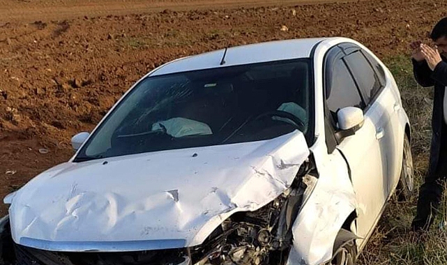 Urfa'da kontrolden çıkan otomobil şarampole girdi