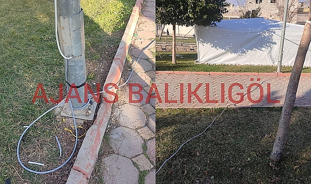 Çadırlara kaçak hat çekenlere müdahale edildi