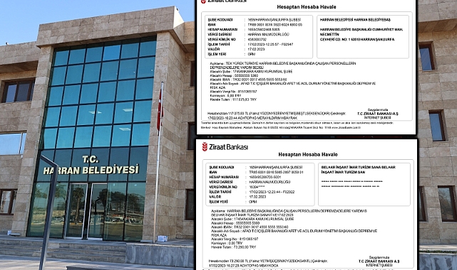 Harran Belediye personeli AFAD'a 190 bin TL bağış yaptı