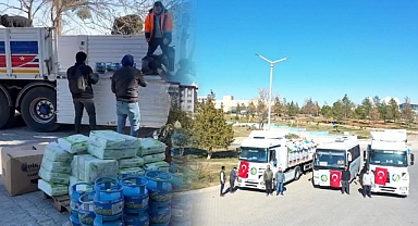 HRÜ'nün bir yardım konvoyu daha deprem bölgesine gönderildi