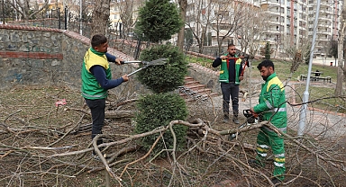 Karaköprü’de parklarda bakım ve ağaç budama çalışmaları yapılıyor