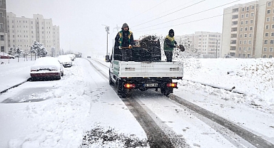 Şanlıurfa’da karla mücadele