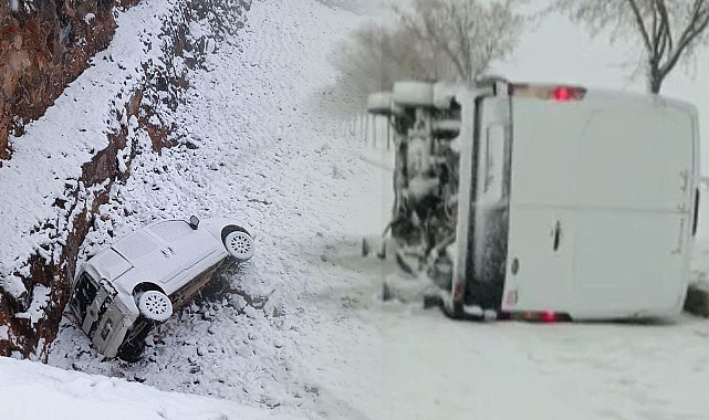 Şanlıurfa’da yoğun kar yağışı kazalara neden oldu