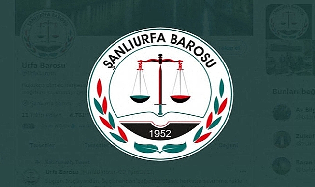 Urfa Barosu'ndan 10 Bin TL'lik destek açıklaması