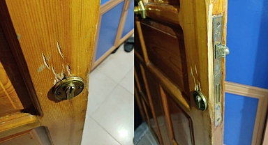 Urfa'da hırsızlar boş durmuyor! Bıçakla kapıyı açmaya çalıştılar