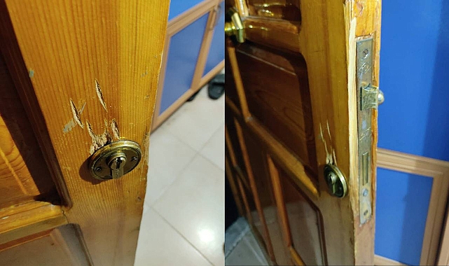 Urfa'da hırsızlar boş durmuyor! Bıçakla kapıyı açmaya çalıştılar