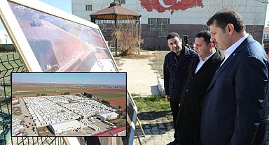 Vali Ayhan Harran’da konteyner kentte incelemelerde bulundu
