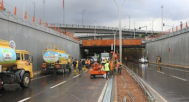Abide Kavşağı alt tünelde bakım ve onarım çalışması tamamlandı