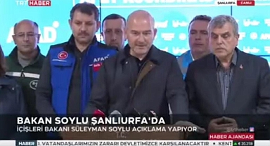 Bakan Soylu Urfa içme suyu ve sel felaketi için ne dedi?