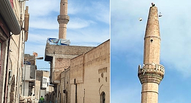 Depremden hasar alan Hz. Abbas camisinin yıkımına başlanıldı