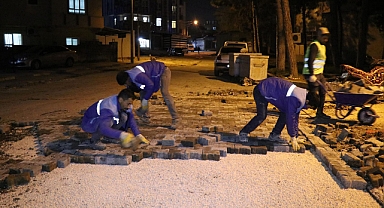 Haliliye Belediyesinden üst yapıda gece mesaisi