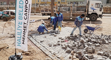 Haliliye’de selden hasar gören bölgelerde üst yapı çalışması