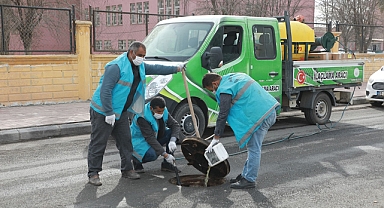 Harran Belediyesi larva ile mücadeleye devam ediyor