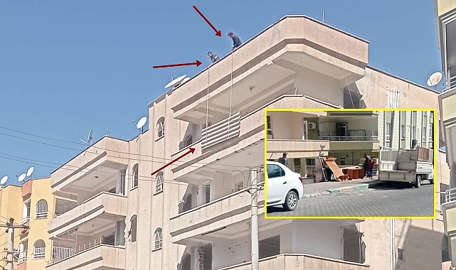 Hasarlı binada ölümle dans ediyorlar!